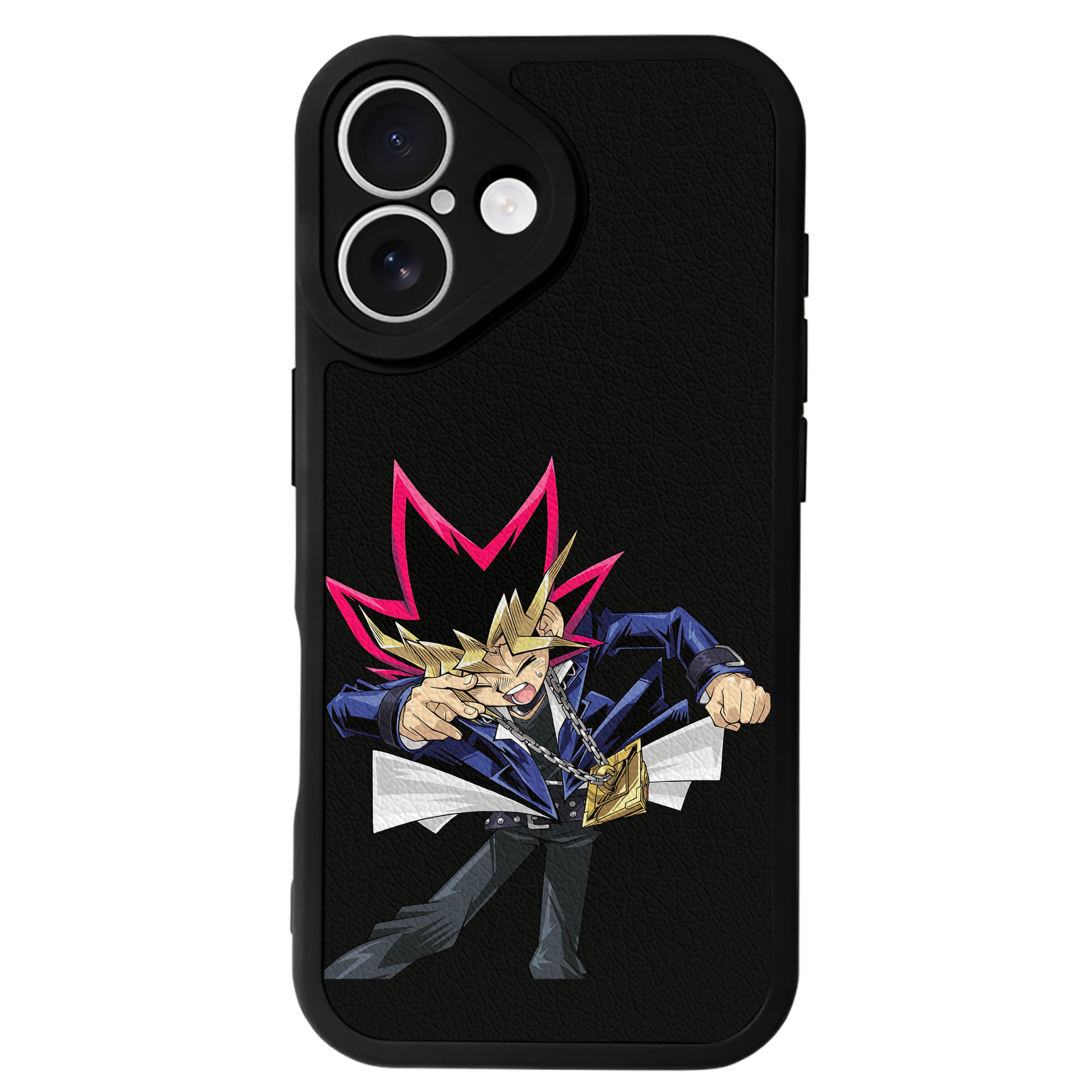 遊☆戯☆王 Yu-Gi-Oh! 【iPhone 16シリーズ対応】シリコンスマホケース（レザー調） 材質：シリコン